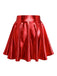 1970s Solid Disco Metallic Pleated Skirt