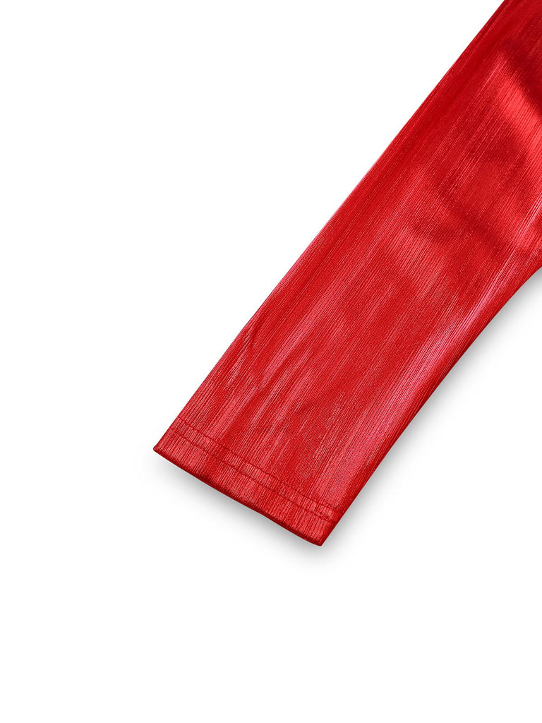 1960s Solid V-Neck Slit Bodycon Dress