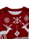 1960s Christmas Reindeer Snowflake Jacquard Knit Dress