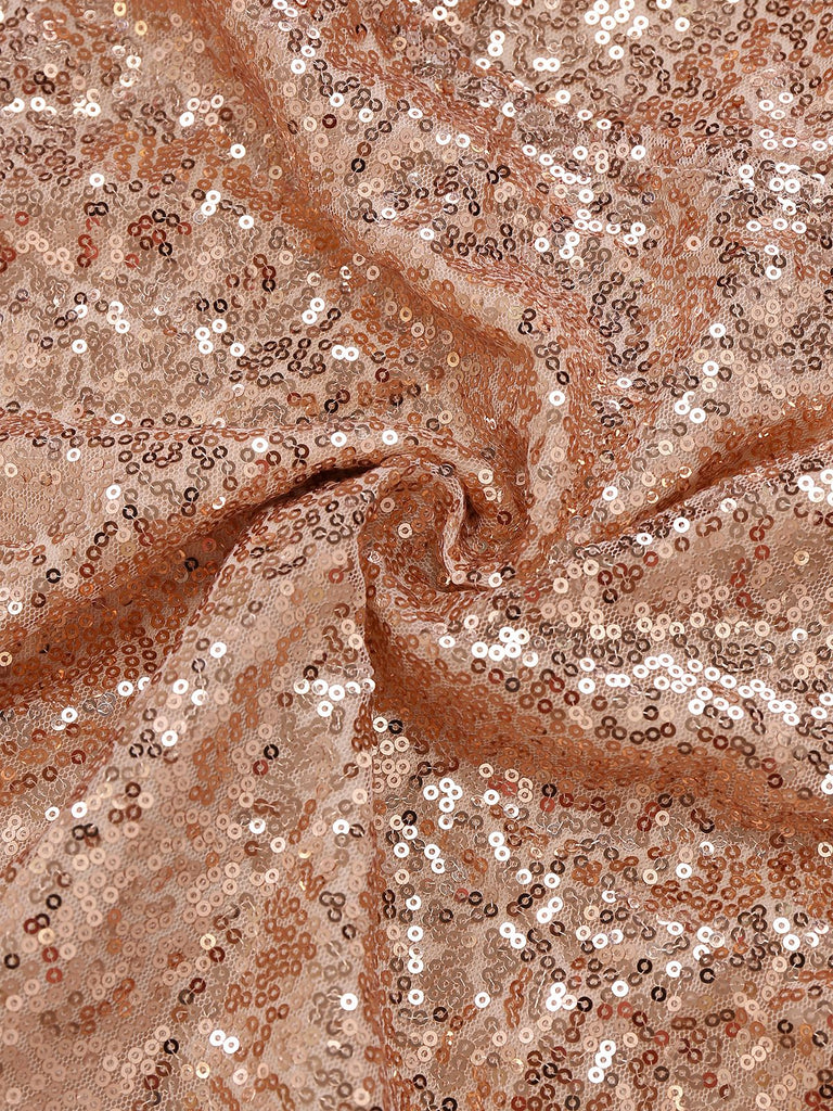 1930s V-Neck Feather Strap High Slit Sequined Dress