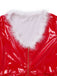 1970s Christmas Santa Claus Costume Latex Jumpsuit