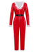 1970s Christmas Santa Claus Costume Latex Jumpsuit
