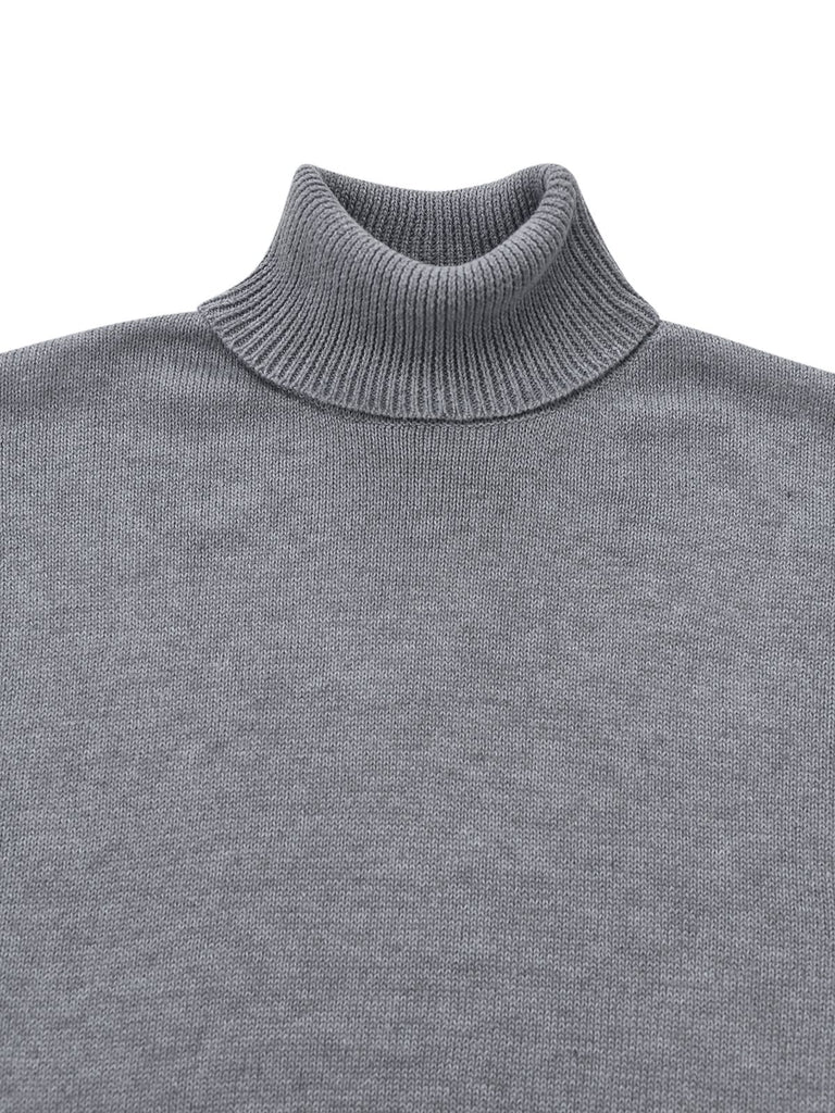 2PCS 1960s Knit Turtleneck Sweater & Pleated Skirt