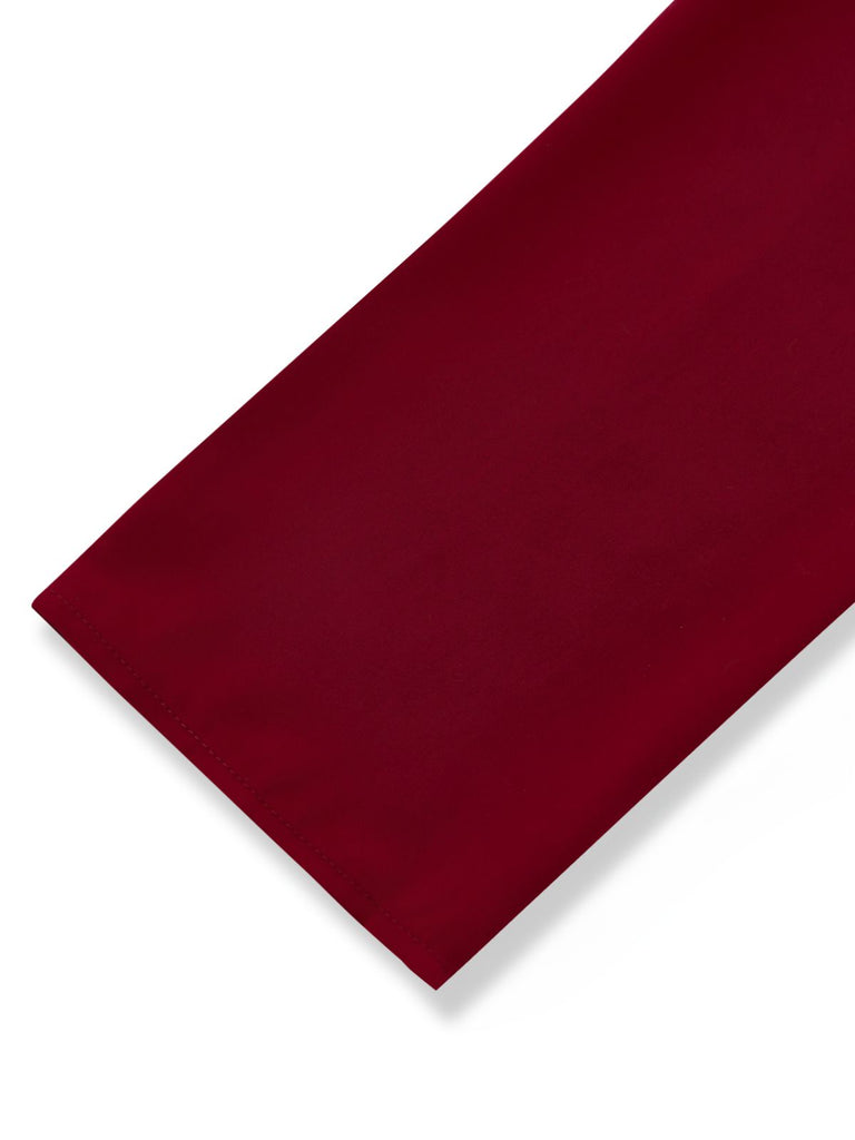 1960s Round Neck Solid Long Sleeve Blouse