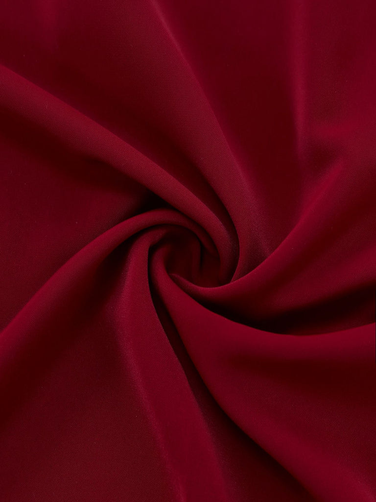 1960s Round Neck Solid Long Sleeve Blouse