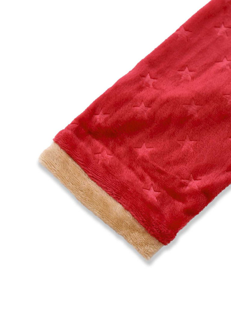 1940s Christmas Gingerbread Hooded Flannel Robe