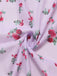 Lavender 1930s Ditsy Floral Bow Slip Nightdress