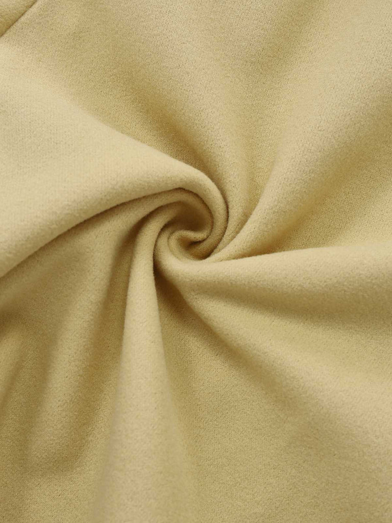 Yellow 1930s Lapel Double-Breasted Coat