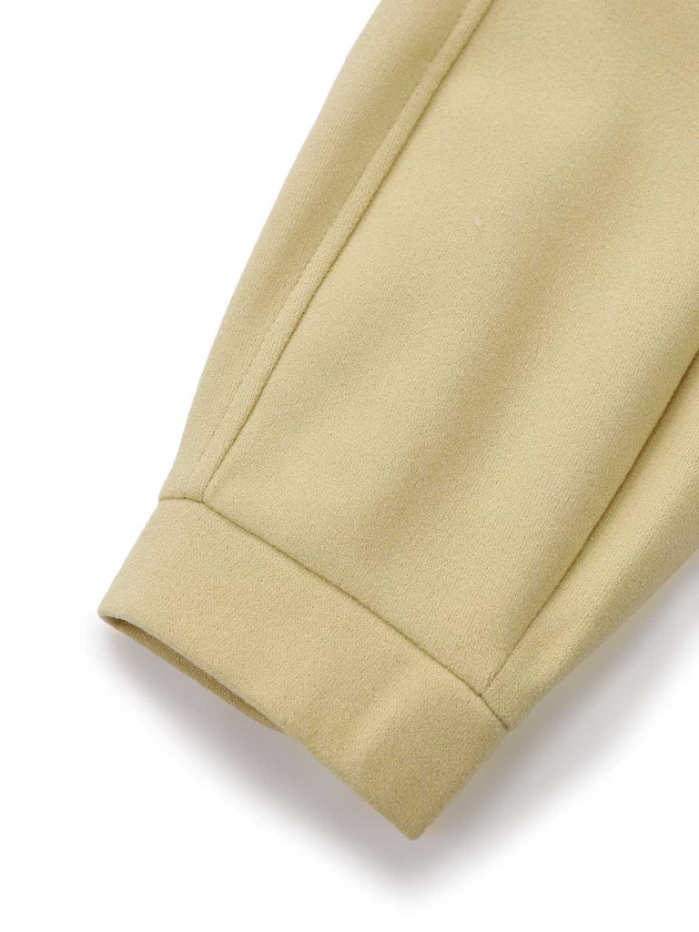 Yellow 1930s Lapel Double-Breasted Coat