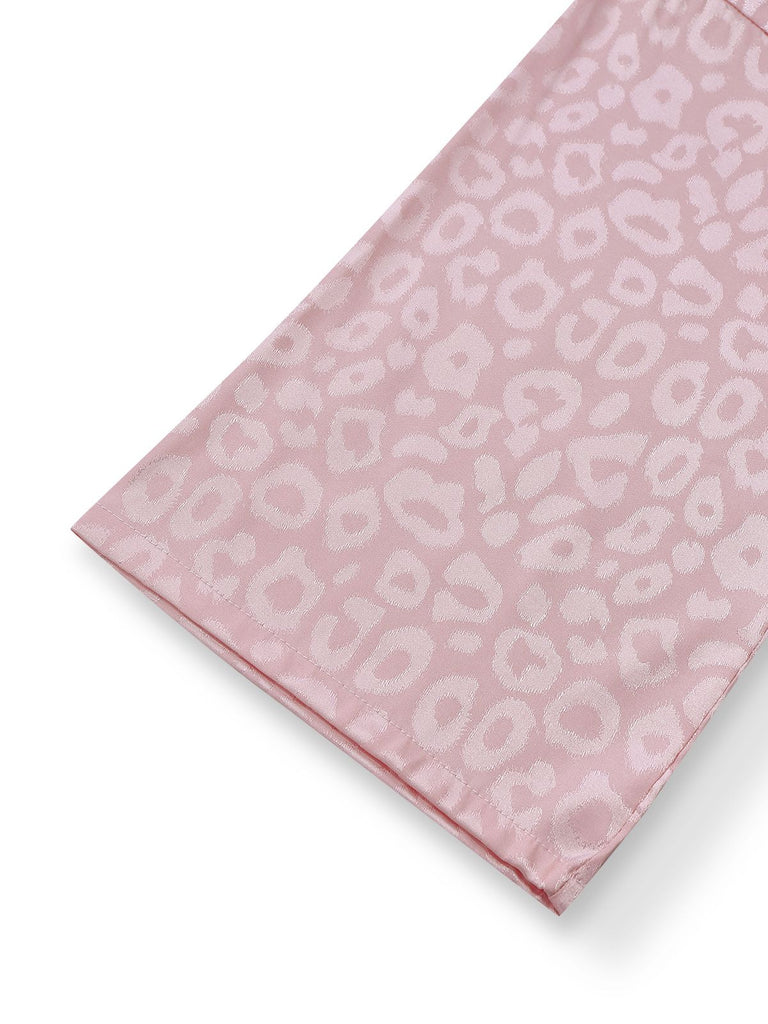 1950s Leopard Print Lace-Up Robe