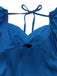 1930s Heart Neck Ruffled Sleeve Satin Dress
