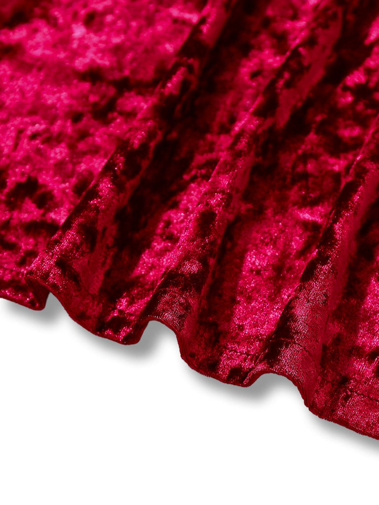 1930s Velvet Lace Long Sleeve Patchwork Pajama Robe