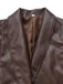 Dark Coffee 1970s Leather Belted Jacket