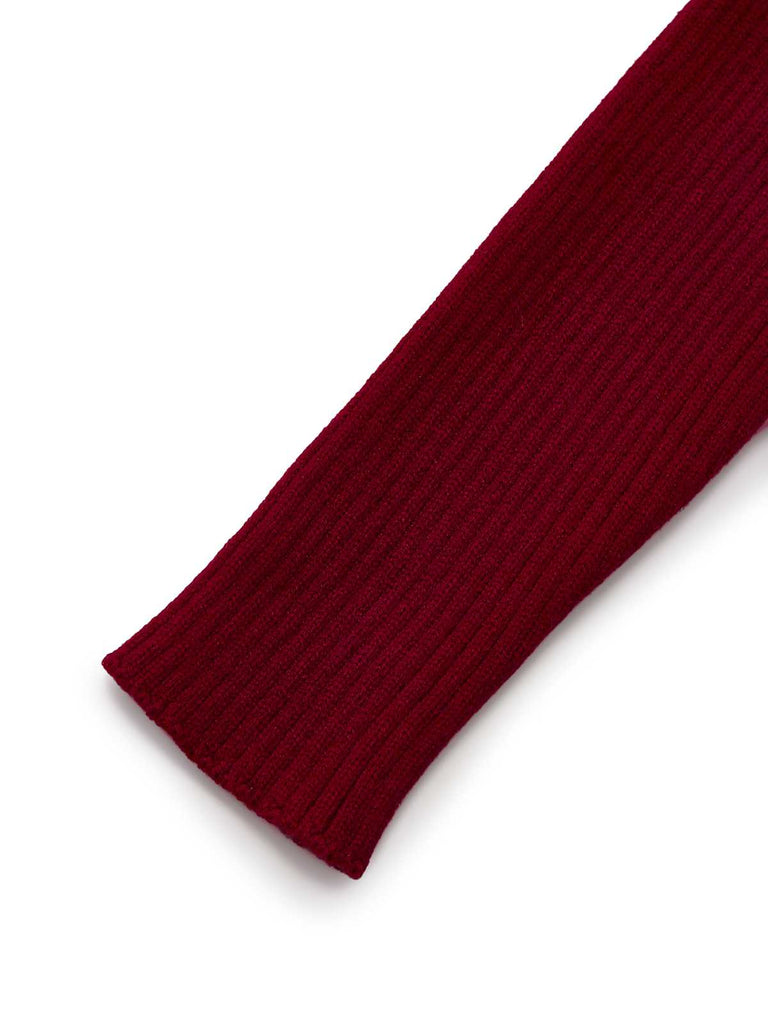 1960s V-Neck Ribbed Knit Button Bodycon Dress