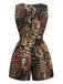 Multiclor 1970s Boho Irregular Print Romper