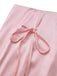 2PCS 1970s Satin Lace-Up Strap Top & Skirt