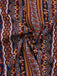 1970s Irregular Print Backless Boho Dress