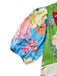 1940s Floral Doodle Puff Sleeve Dress