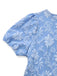 Light Blue 1930s Daisy Puff Sleeve Dress