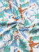 1950s Spaghetti Strap Floral Backless Side Slit Dress