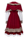 1950s Red Riding Halloween Costume Dress With Cape