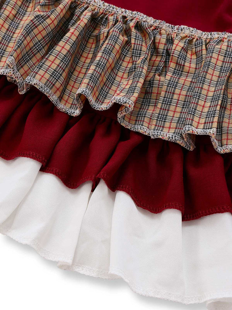 1950s Red Riding Halloween Costume Dress With Cape