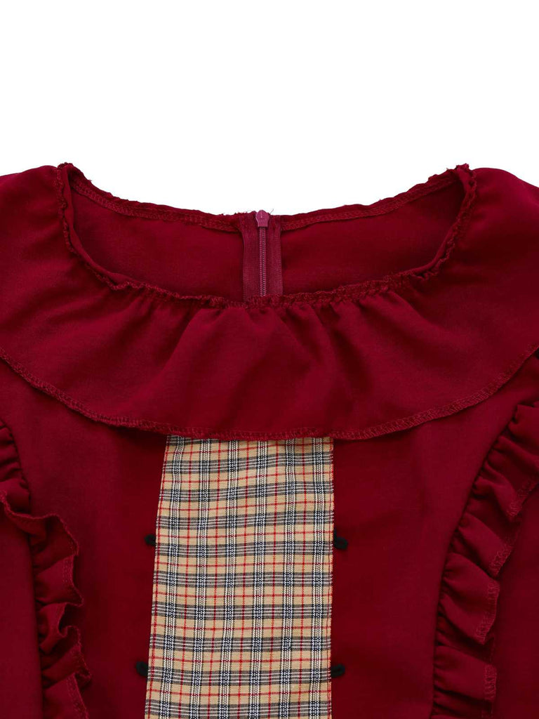 1950s Red Riding Halloween Costume Dress With Cape