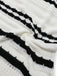 White 1970s Striped Knit Bodycon Dress