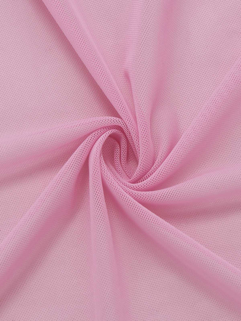 1950s Sheer Flared Sleeve Belted Long Robe