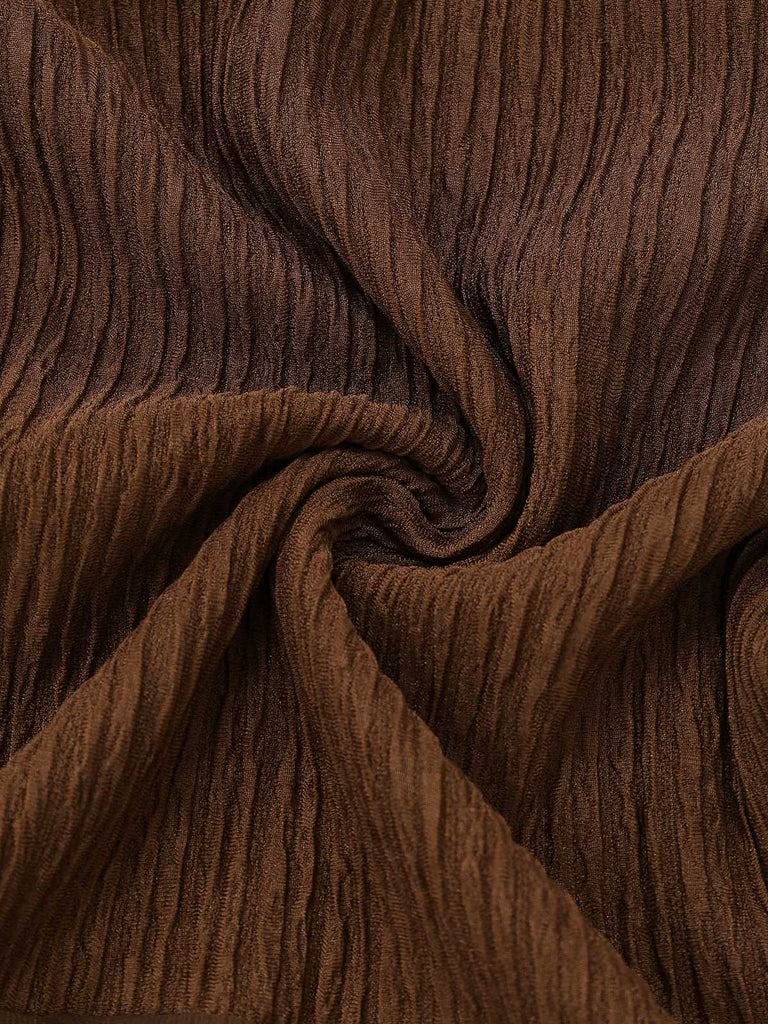 1930s V-Neck Textured Mesh Hem Mermaid Dress