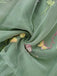 Green 1930s Shoulder Tie Embroidered Floral Mesh Dress