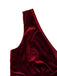 Burgundy 1950s Velvet Sequin V-Neck Maxi Dress