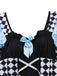 Blue 1960s Alice Puff Sleeve Apron Dress