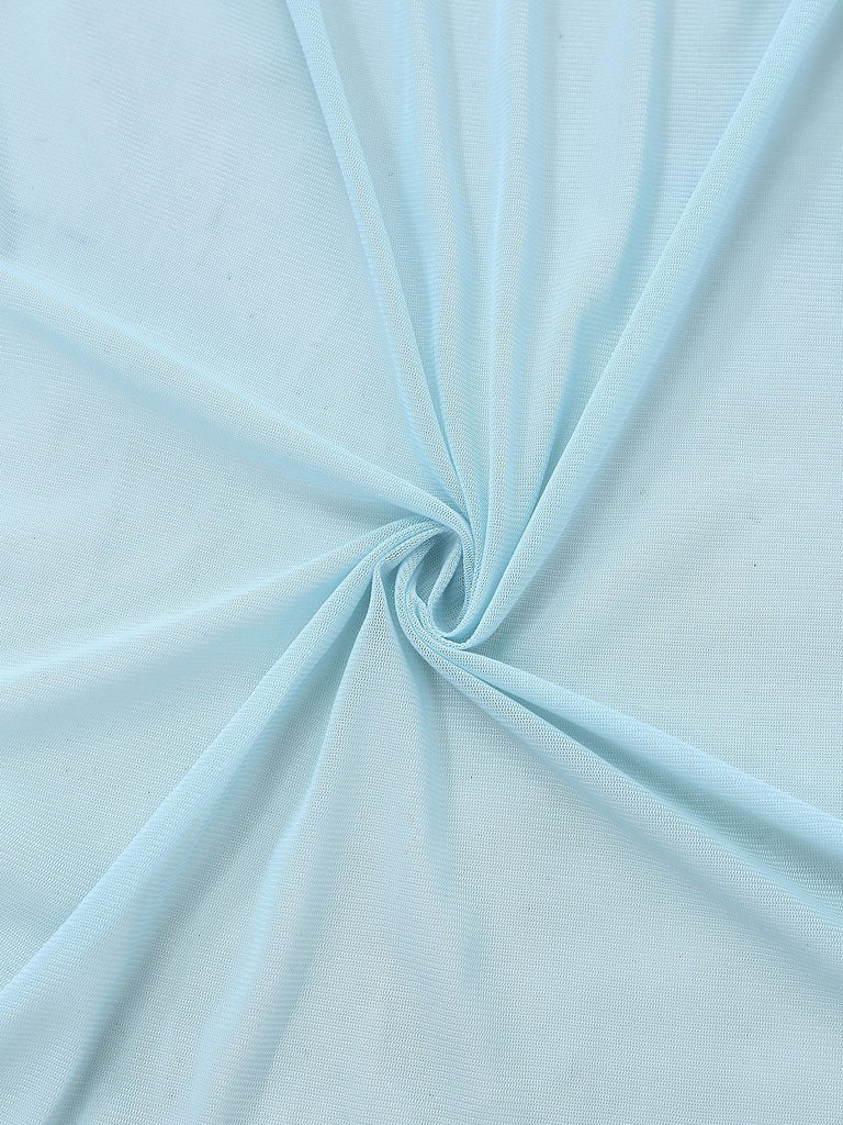 Aqua Blue 1980s Lace Bow Lingerie Set