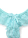 Aqua Blue 1980s Lace Bow Lingerie Set
