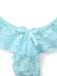 Aqua Blue 1980s Lace Bow Lingerie Set