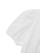 White 1950s Pure Cotton Eyelet Puff Sleeve Top