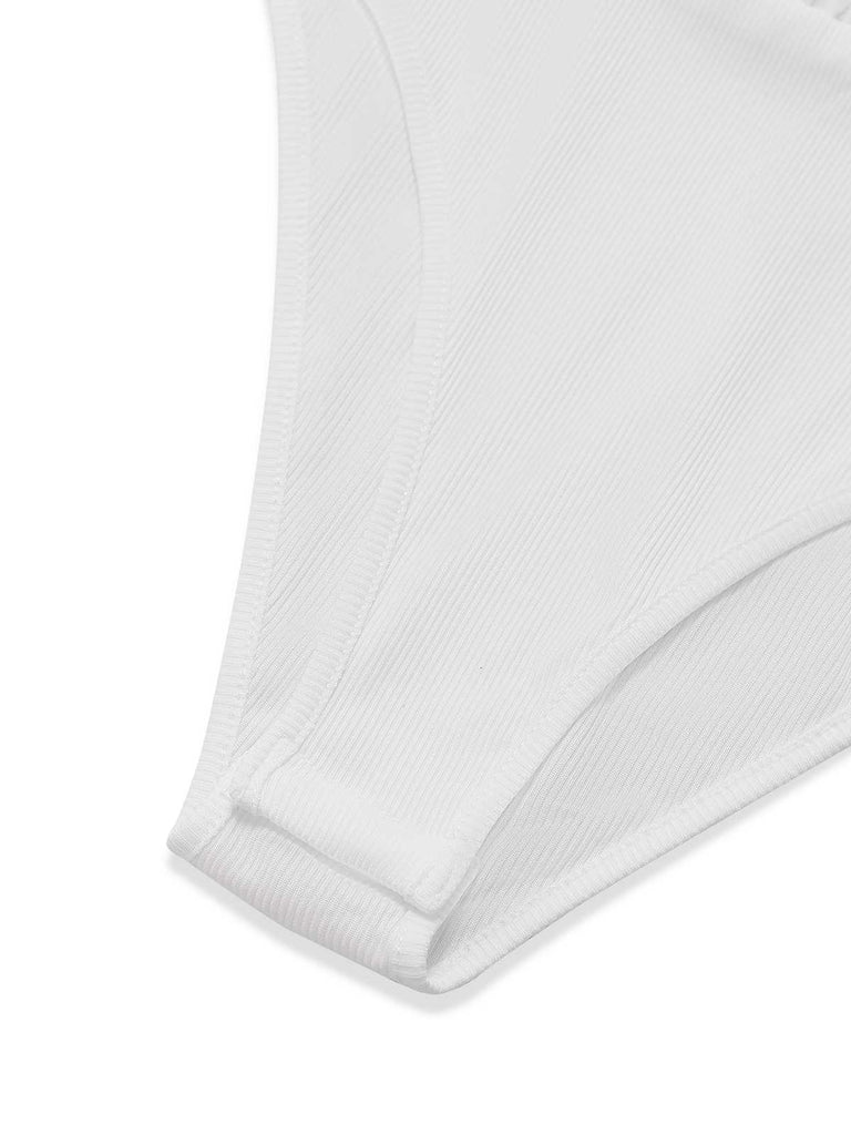 White 1950s Pure Cotton Eyelet Puff Sleeve Top