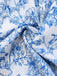 1950s Floral Cold Shoulder Ruffle Dress