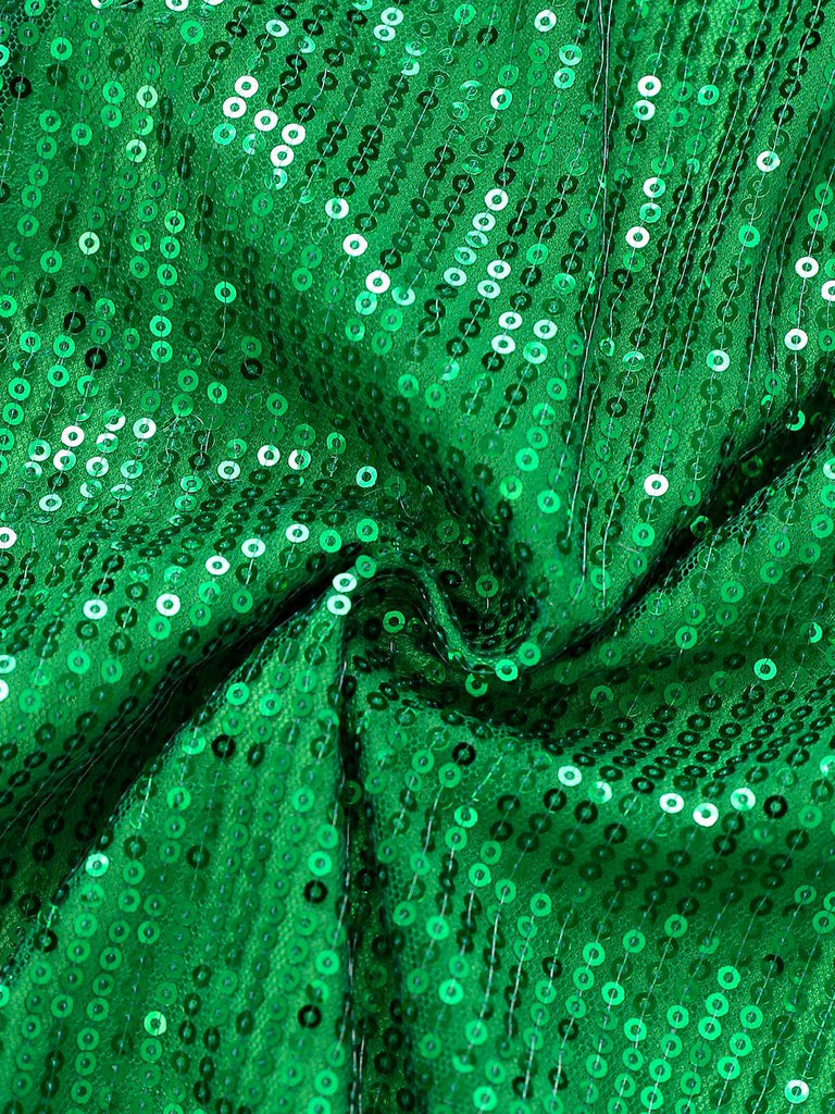 1970s Sparkling Green Fairy Costume Dress With Wings