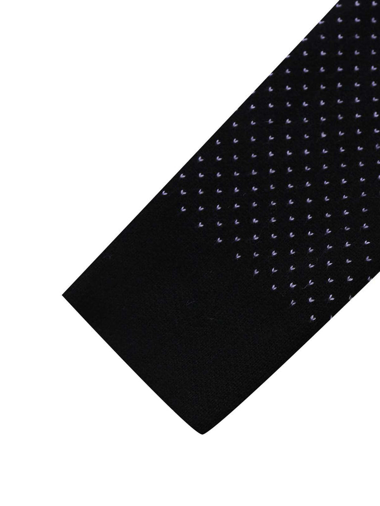 Black 1960s Dots Halloween Ghost Sweater Dress