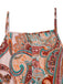 Multicolor 1970s Boho Spaghetti Strap Jumpsuit