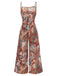 Multicolor 1970s Boho Spaghetti Strap Jumpsuit