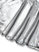 1970s Metallic V-Neck Pleated Mini Dress