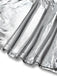 1970s Metallic V-Neck Pleated Mini Dress