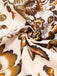 Caramel Colour 1970s Floral Boho Style Dress
