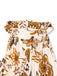 Caramel Colour 1970s Floral Boho Style Dress