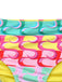 Multicolor 1960s Lace-up Rainbow Halter Bikini Set