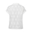 White 1950s Cotton Embroidery Flower Lapel Blouse