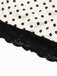 White 1960s Polka Dots Lace Patchwork Bodycon Dress